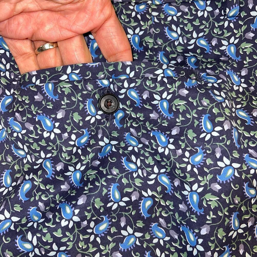 Bonobos Women’s Navy Blue Floral Slim Chino Pants Size 35 Waist, Inseam 30” - Image 9