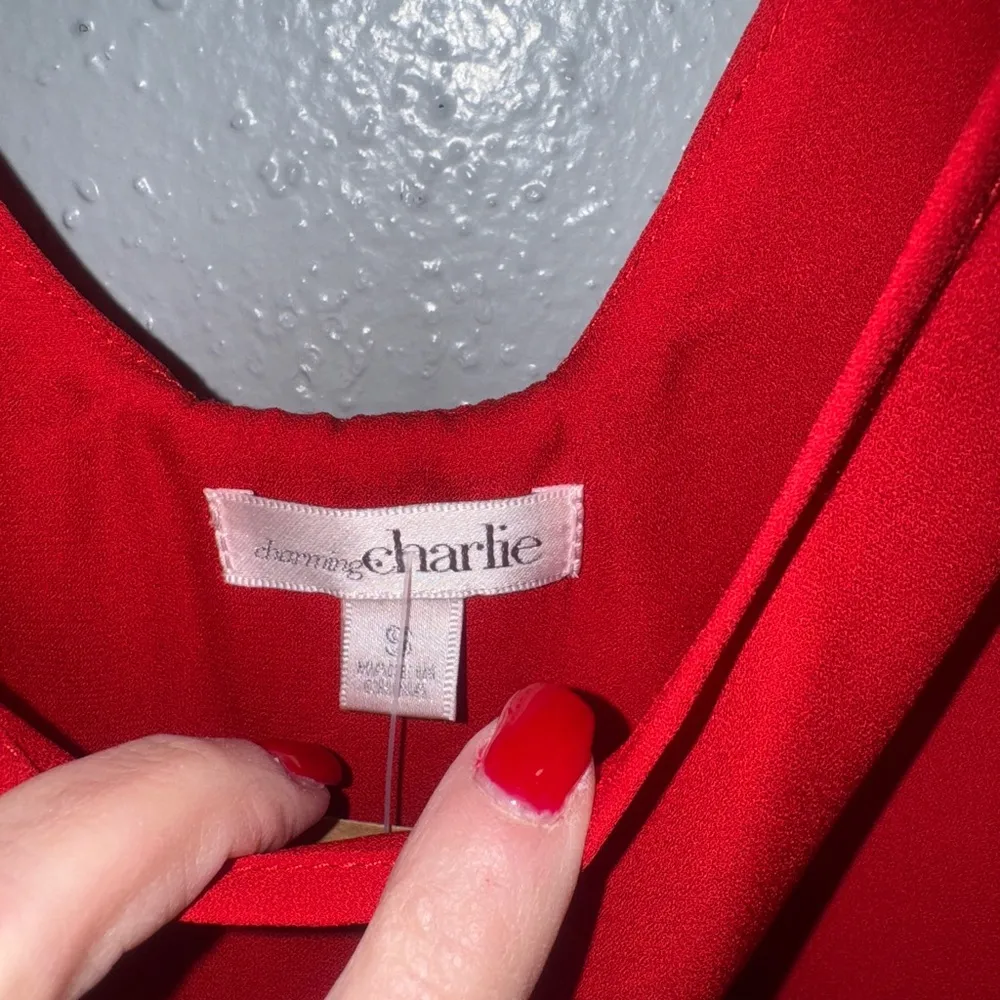 Charming Charlie Red‎ Sleeveless Tank Top - Image 2