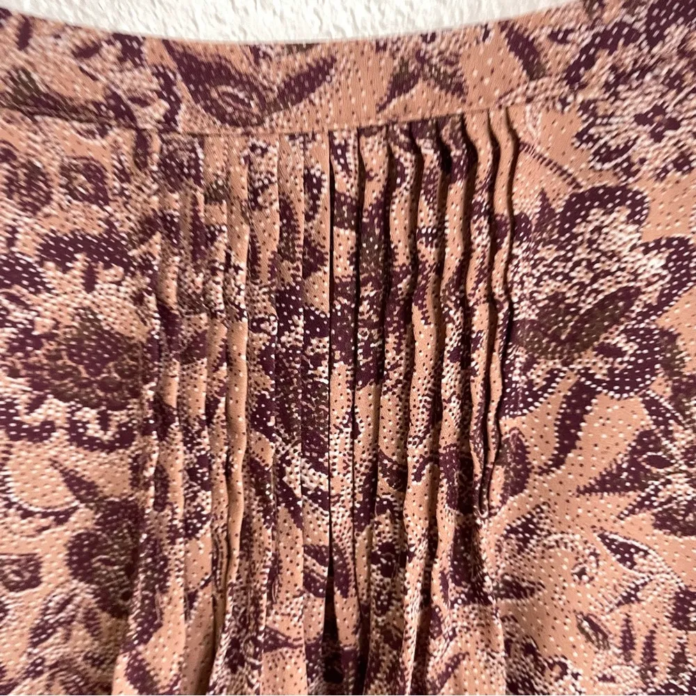 NYDJ Womens Shirt Blouse Pink Pirple Floral Button Front Plus Size 3X - Image 9