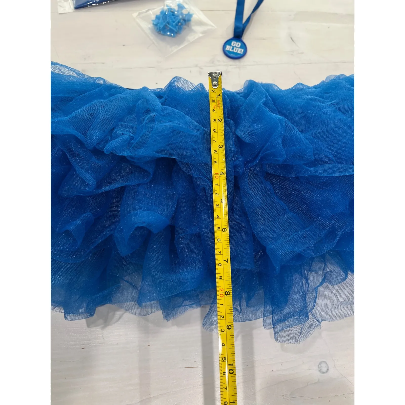 Spirit Costume Tutu Go Blue Medal Headband Hair Clips One Size color‎ war camp - Image 8