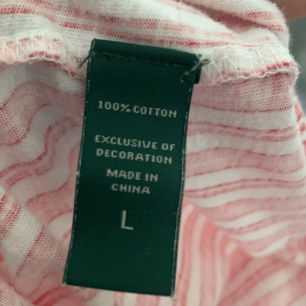 Ralph Lauren Pink Striped Pajama Set Large - Image 10