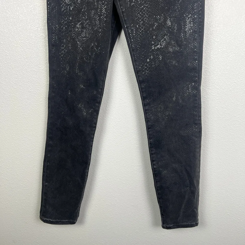 Good American Women's Good Waist Skinny Snake Foil‎ Jeans Sz 27 - Image 5