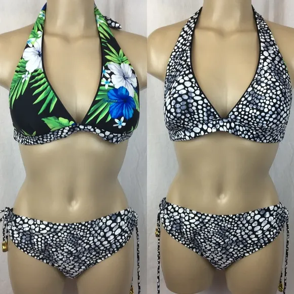 Coco Reef Reversible Print 2 Piece Bikini Bathingsuit Swimsuit NEW - Image 2