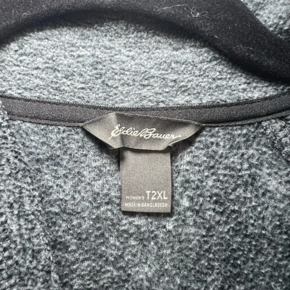 Eddie Bauer Women's Quest Fleece Quarter Zip Pullover Shirt Gray Nature 2XL Tall - Image 4