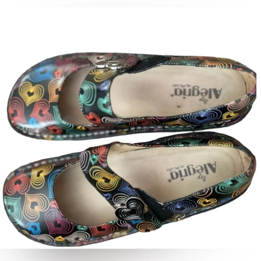 Alegria Paloma Women's Mary Jane Flats‎ Multicolor Heart Size eu 41 - Image 8