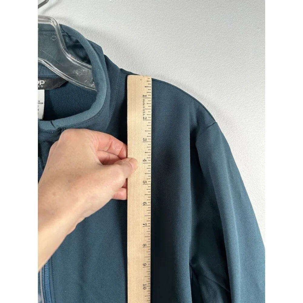 REI Co-op Women Soft Shell Cycling Jacket Large Long Sleeve Teal Blue Reflective - Image 8