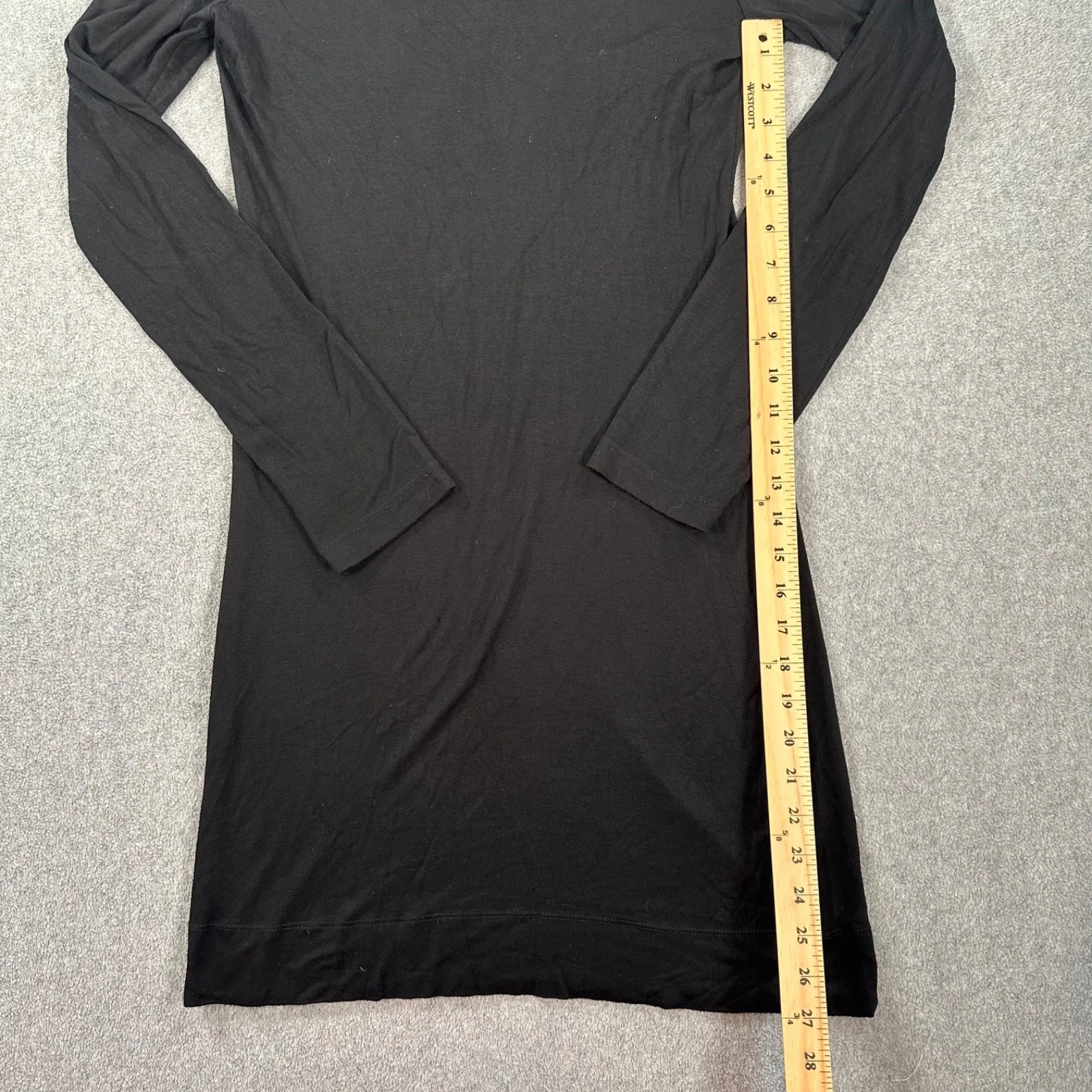 FluXus Hooded Jersey Dress Women's Small Black Long Sleeve Casual Comfortable - Image 4