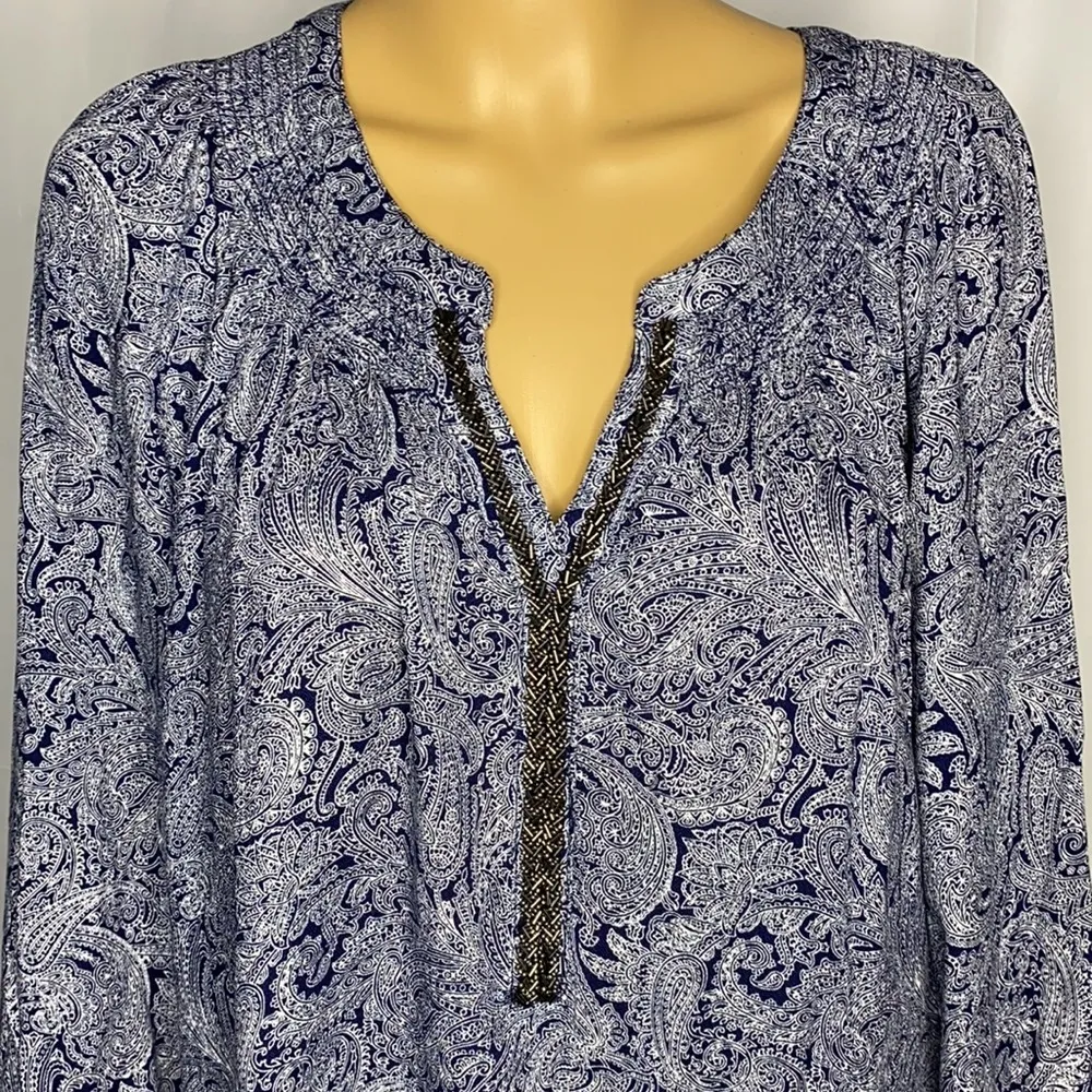 Krazy Kat V neck with embellishments Blouse /Tunic - Image 3