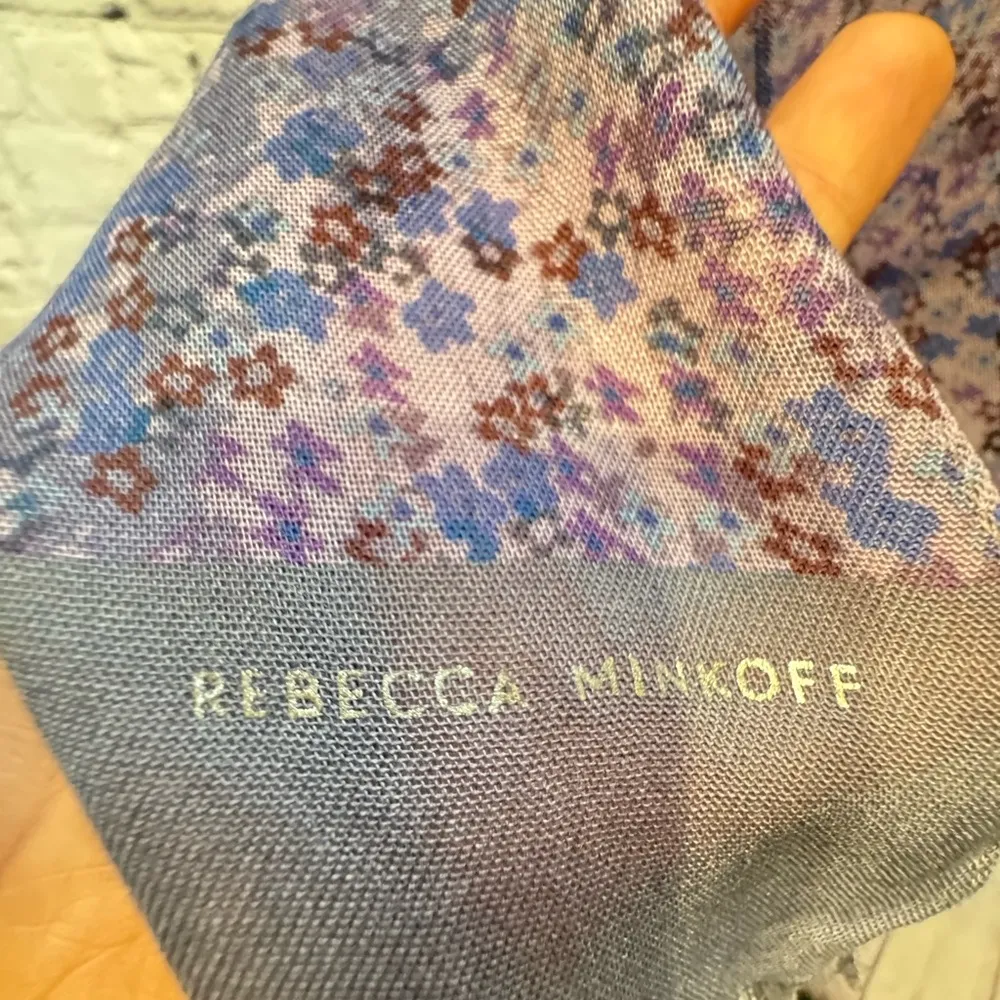 NWOT Rebecca Minkoff Lavender Delicate Blossom fringe Long Scarf - Image 6