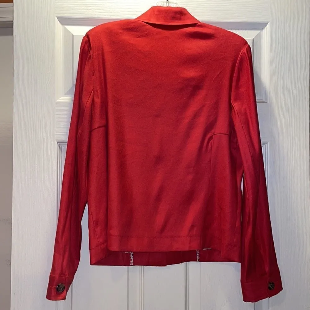 CAbi 5472 Red Valentine linen blend Jacket - Image 9