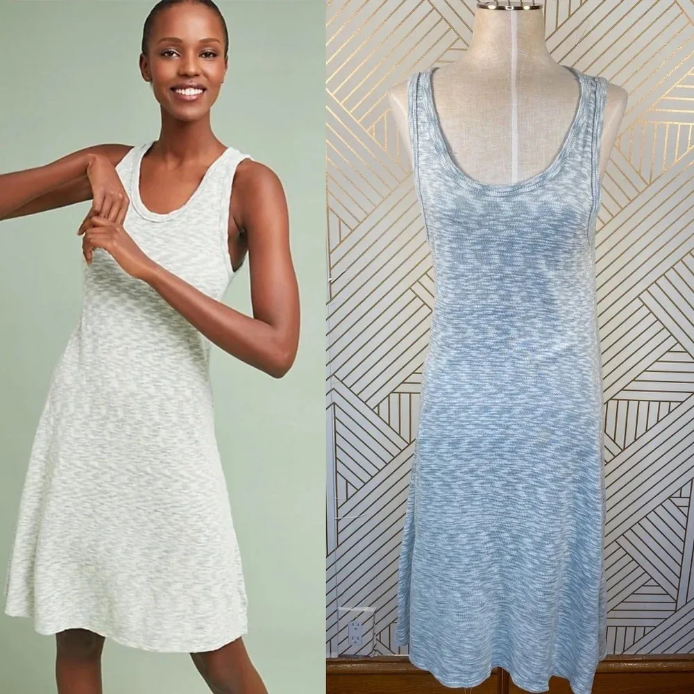 Anthropologie Sol Angeles Space-Dyed Dress Tank Sleeveless Green‎ Size Small - Image 2