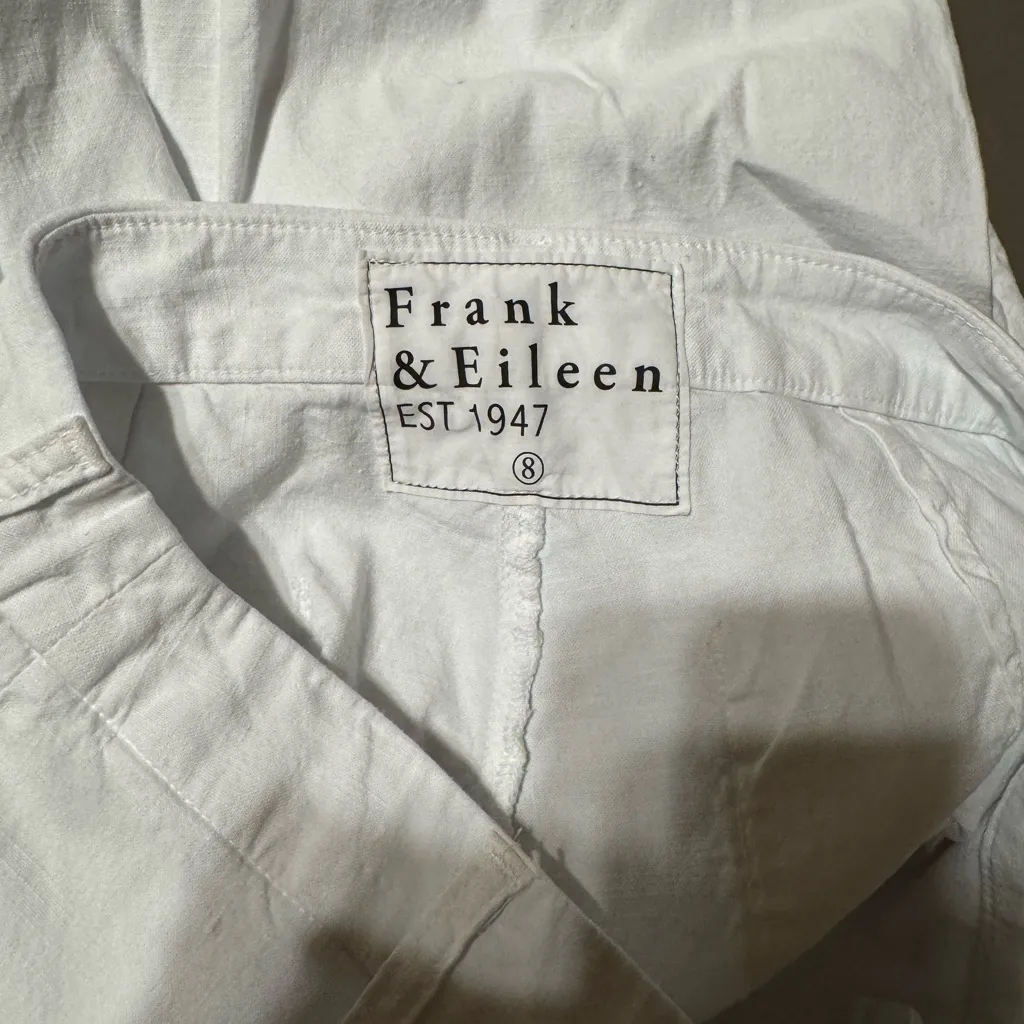 Frank & Eileen Kinsale White Pants – Size 8 - Image 3