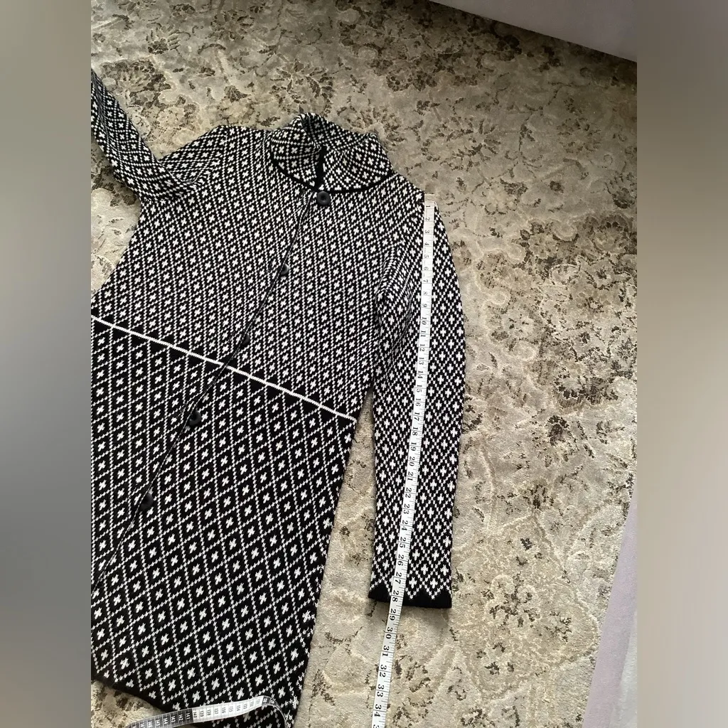 BEAUTIFUL🌹MADE IN ITALY 🌟sweater coat Black Size L - Image 14