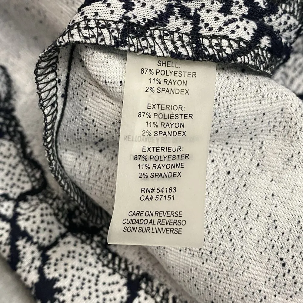 Karl Lagerfeld Women's 10 Sleeveless Navy Floral Sheath Romantic Dinner Dress - Image 11