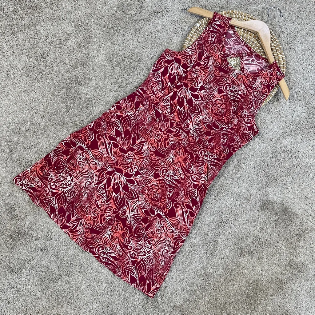 Title Nine Women’s Phantasm Dress Sleeveless Lotus Clouds Red A-Line Outdoor 8 - Image 4