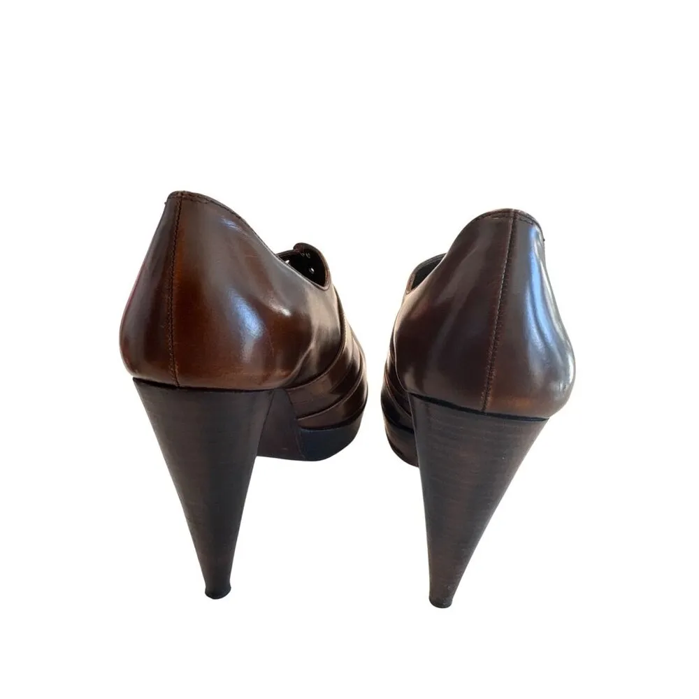 Stuart Weitzman Womens Brown Leather Stiletto Heels Shoes Size 8 SKU 7007 - Image 6