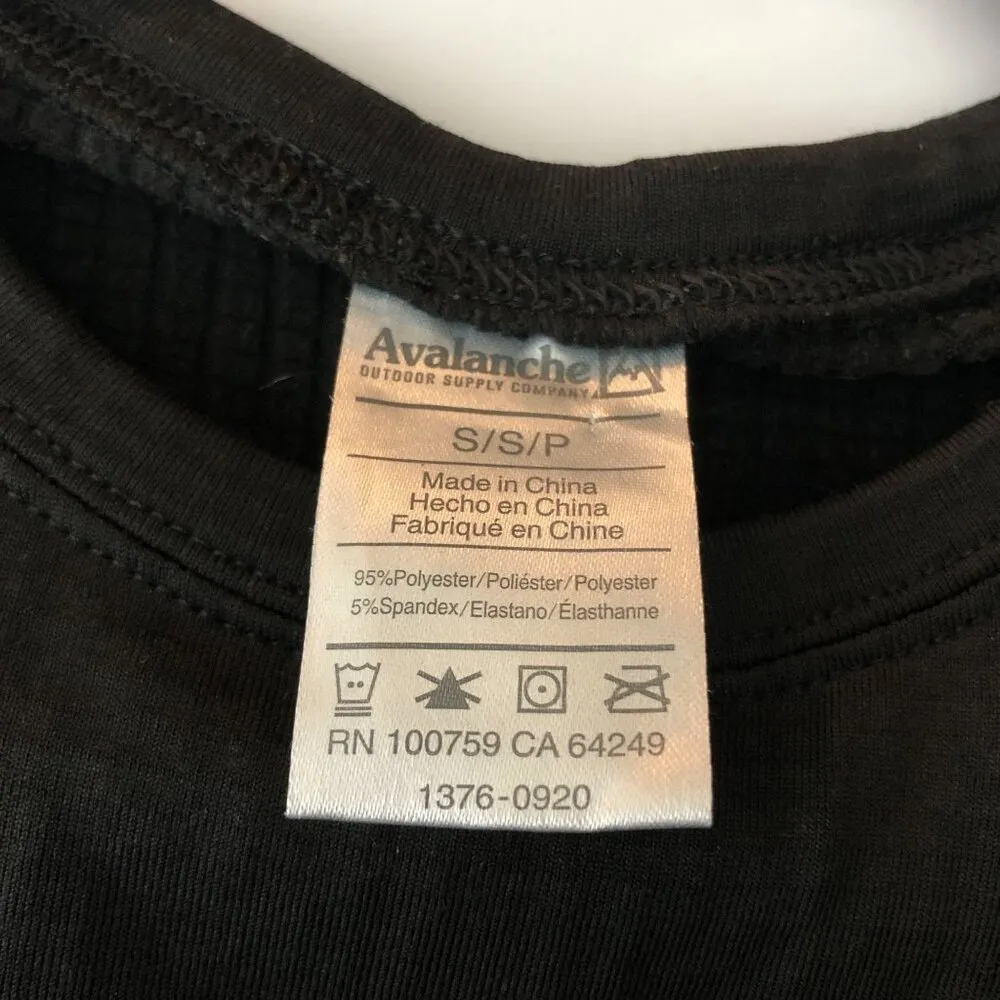 Avalanche Womens Long Sleeve Black Crew Neck Thermal Shirt S - Image 3