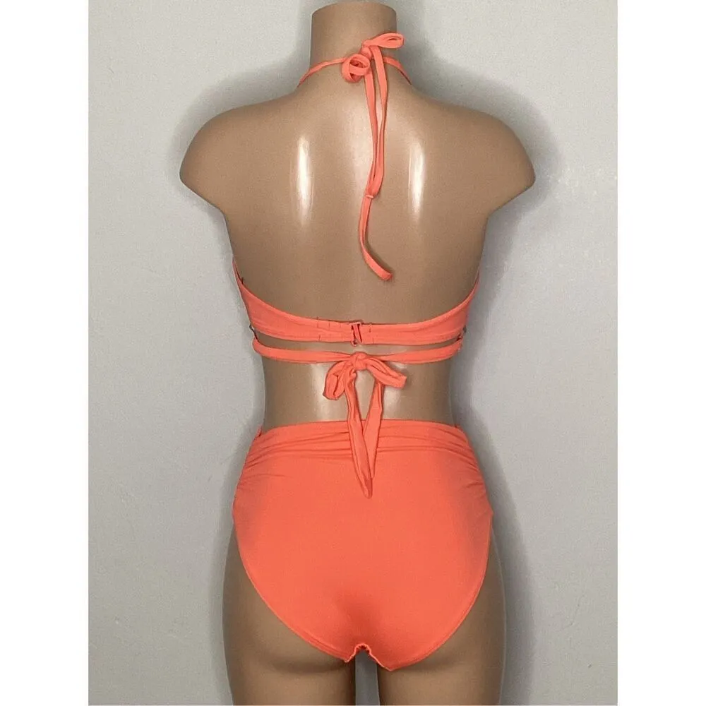 New. Carmen Marc Volvo orange bikini. XS-top/S-bottom Retails $168 - Image 5