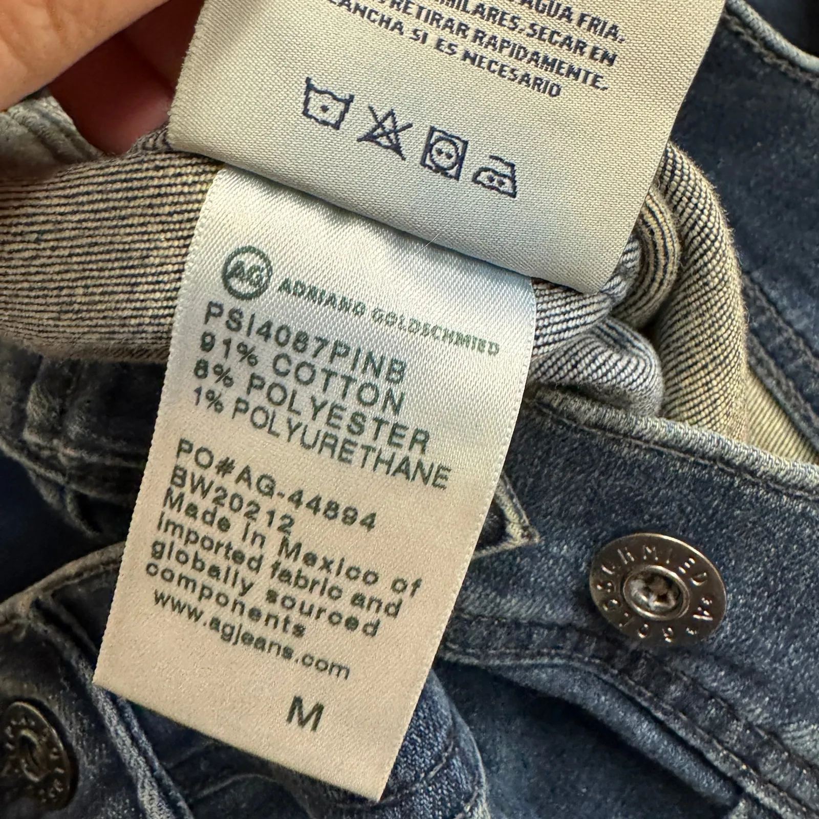 Adriano Goldschmied Jean Jacket Womens Medium Blue Robyn Denim Button Trucker - Image 5