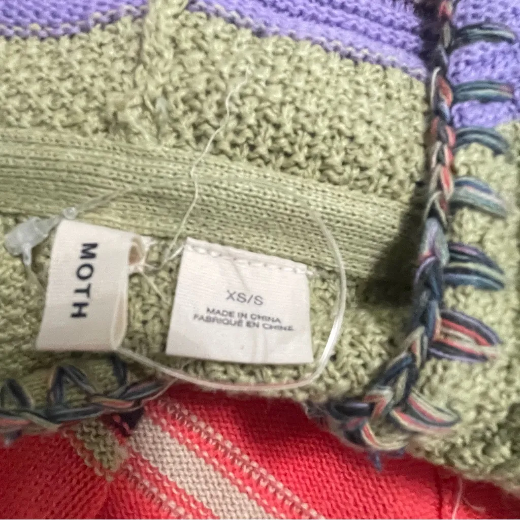 Anthropologie Moth Calexico Hooded Striped Poncho Sz XS - Image 11