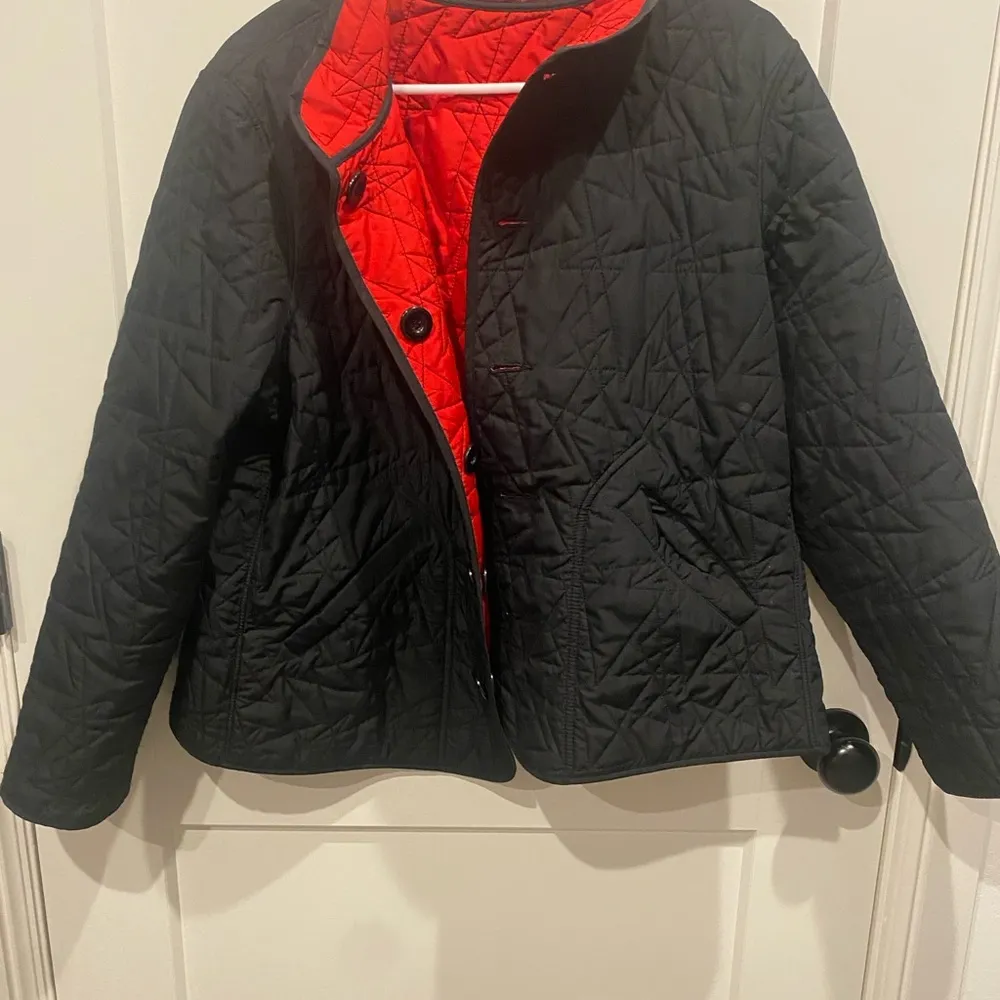 Spanner Womens REVERSIABLE BLACK/RED Quilted Jacket Red Size XL - Image 5