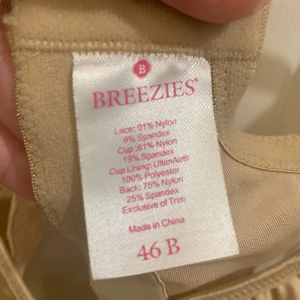 Breezies Wire Free 46B Bra. 1684 Tan Size undefined - Image 4