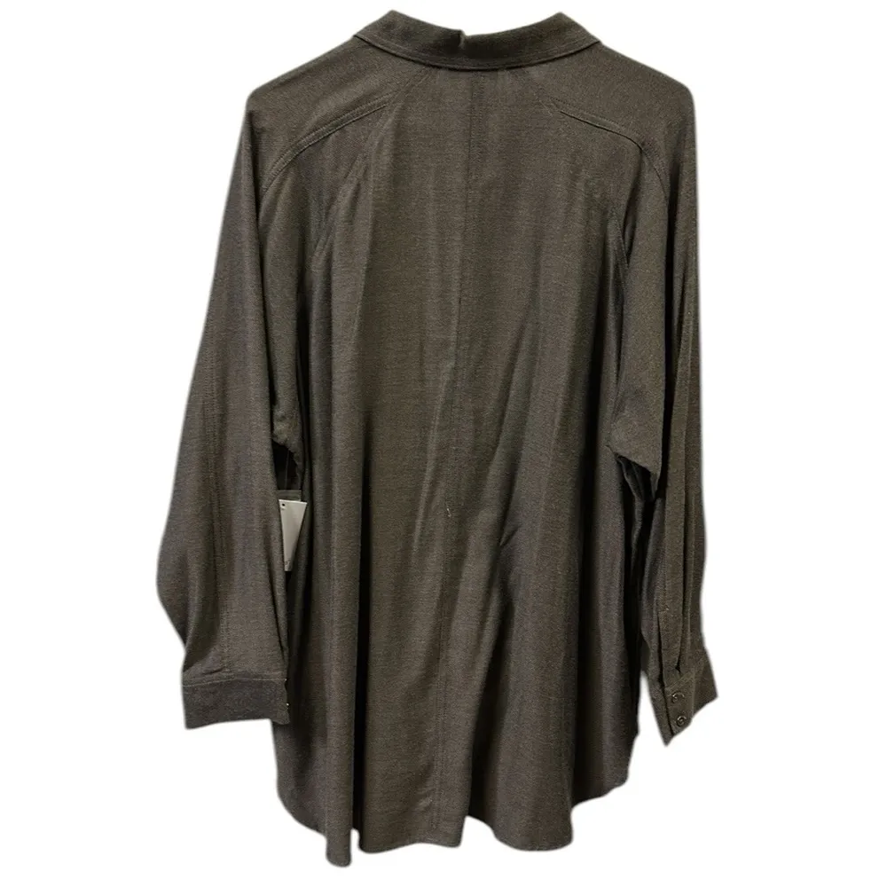 Westbound Walnut Brown Button Up Long Sleeve Rayon Blend Shirt Womens XL - Image 7