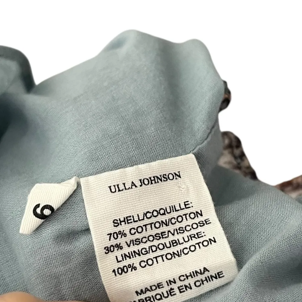 Ulla Johnson Raquel Floral Midi Skirt Women’s Size 6 Blue Ruffle Boho Pockets - Image 10