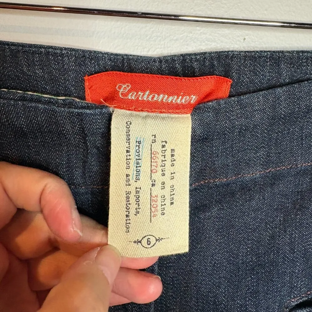 Anthropologie Cartonnier dark wash wide leg jeans - Image 3