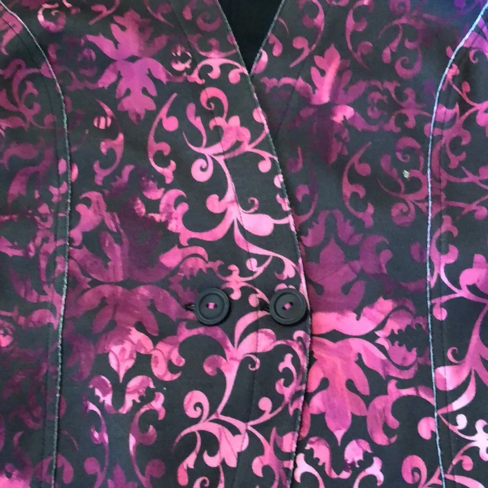 Jacket Watercolor V-Neck All Over Pattern Multicolor size M - Image 7