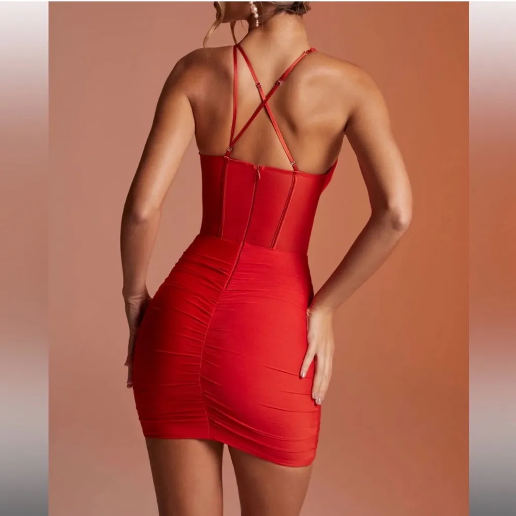 Oh Polly Paradis red corset dress NWT - Image 3