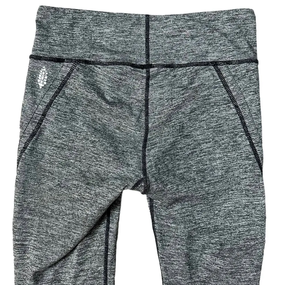 Free People Movement High Rise Infinity Symbol Cutout Leggings Charcoal Black XS - Image 9