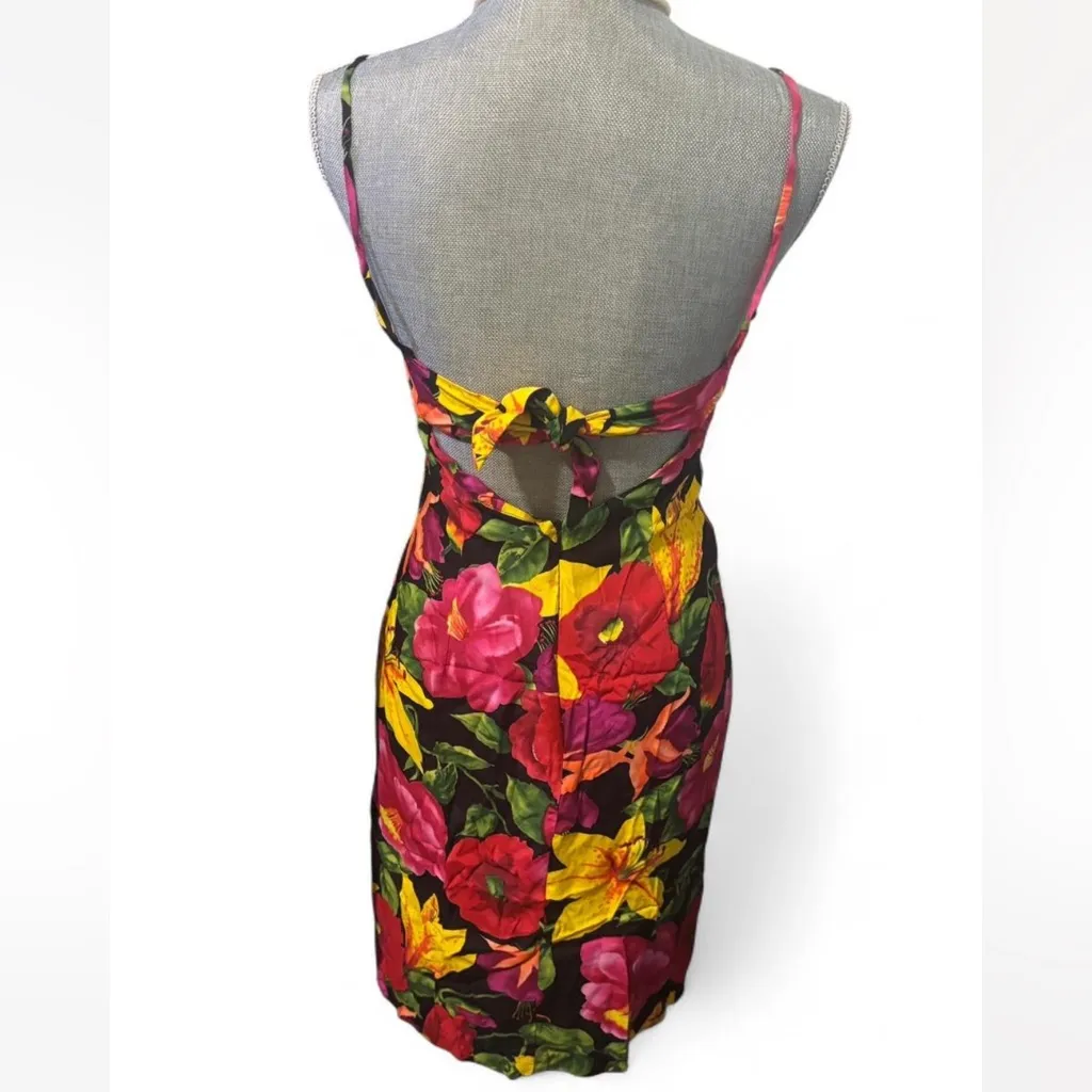 Rampage Black Floral Midi Dress - Image 3