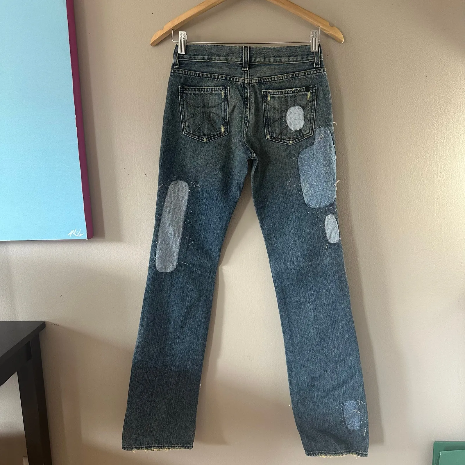 Vintage HABITUAL patchwork quilted jeans PROJECT ALABAMA Size 25 NWT - Image 3