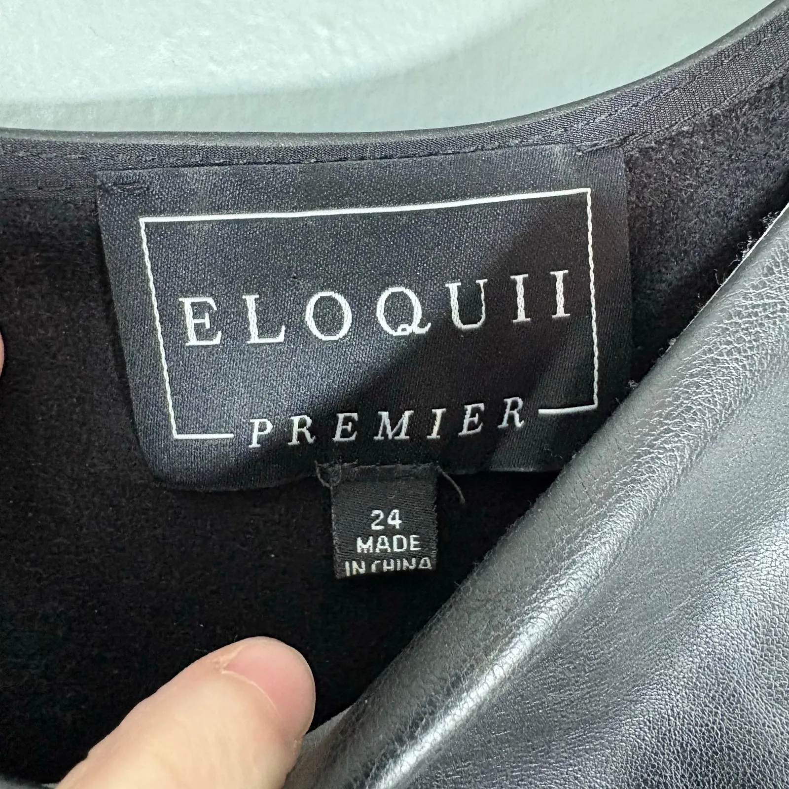 Eloquii Premier Gray & Black Leather Trim Career Dress - 24 - Women's Plus Size - Image 5