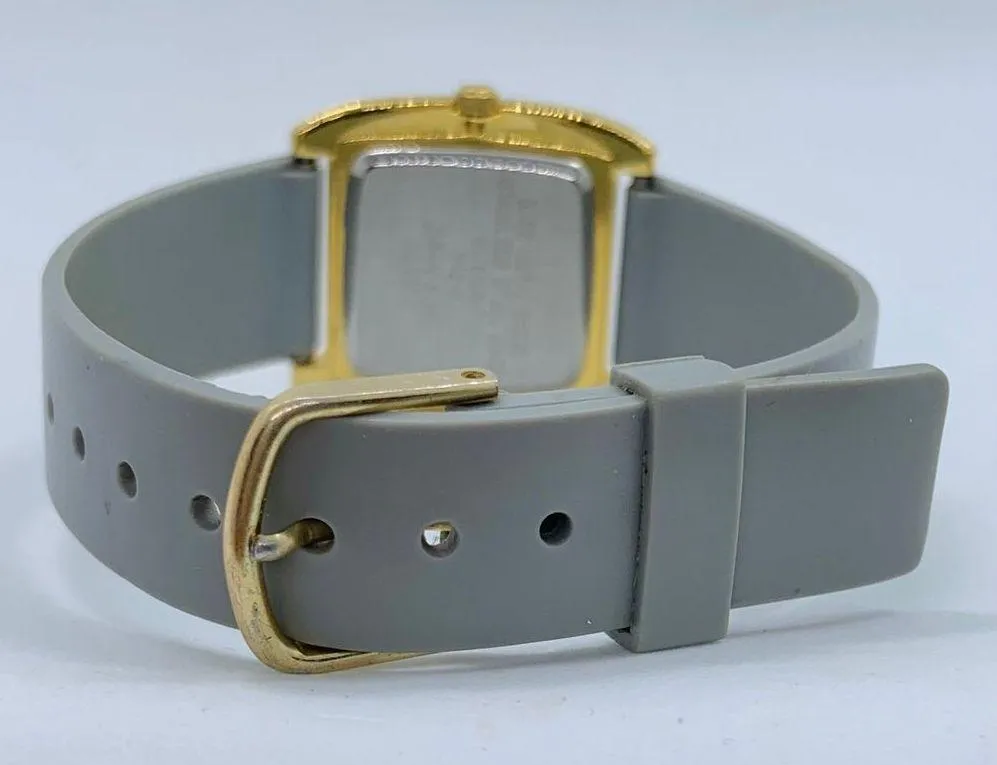 Anne Klein 28mm gold tone Quartz analog ladies watch gray plastic band w/battery - Image 4