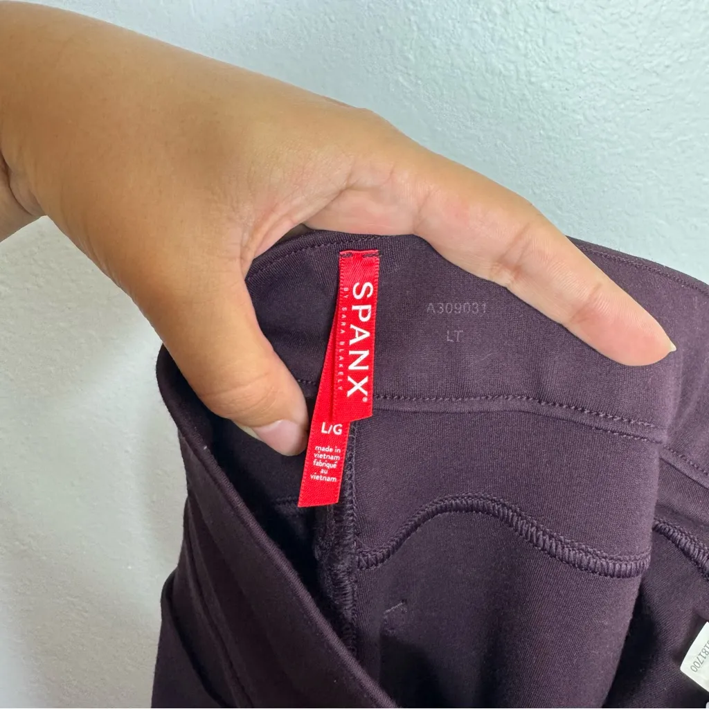 SPANX Brandywine‎ Women's Ankle Length Ponte Hem Slit Leggings - Image 6