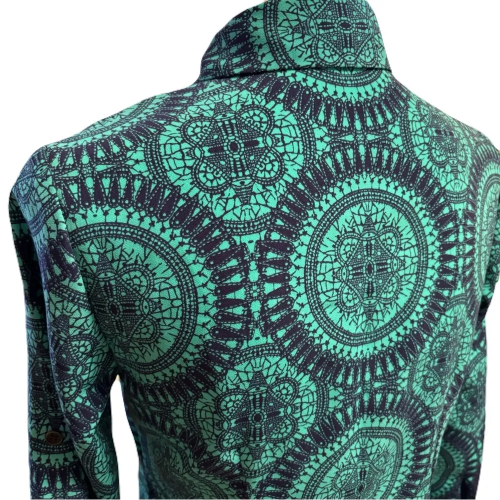 The Limited Teal and Navy Shirt Dress | XS | EUC - Image 6