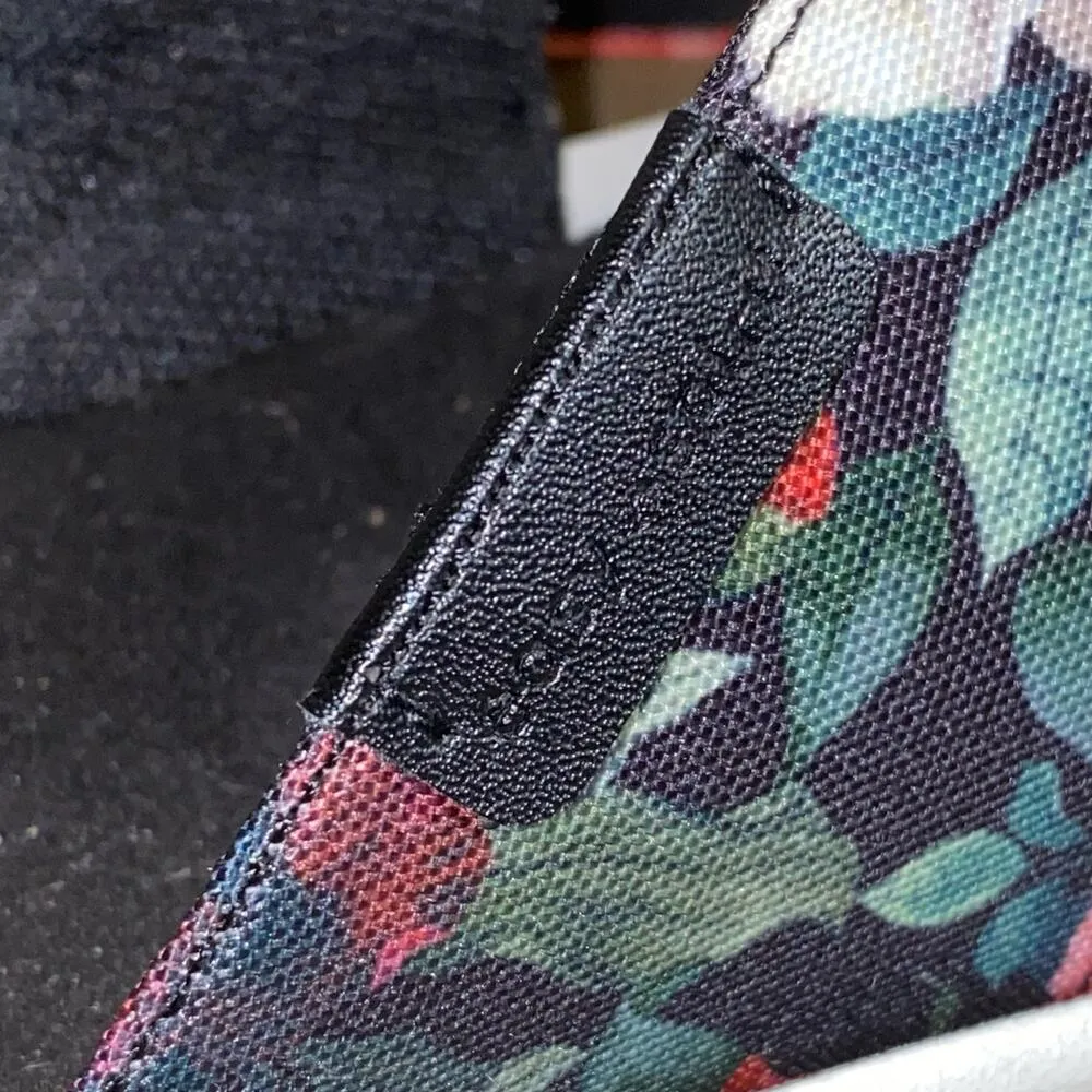 Easy Spirit Rift Black Floral Thong Slip on Platform sandal comfort 11W wide - Image 3