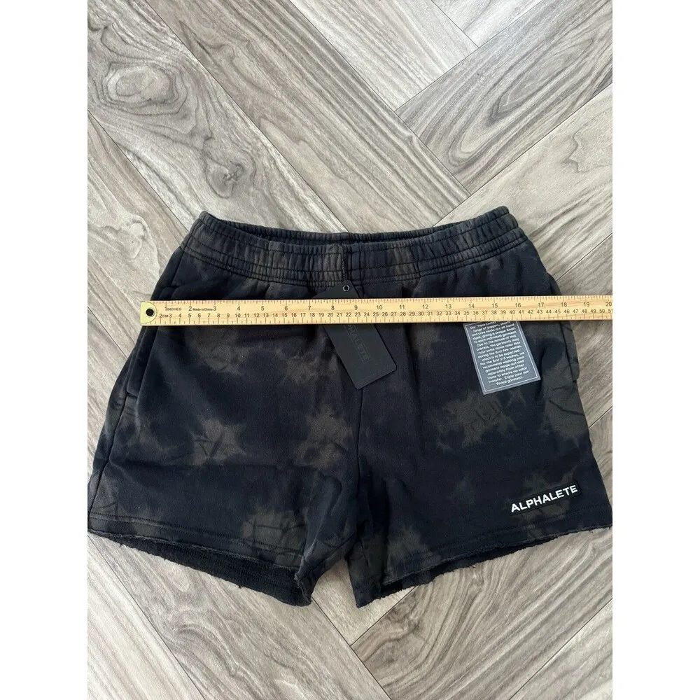 Alphalete Womens Washed Row-Cut Short - Faded Black , Size Medium - Image 5