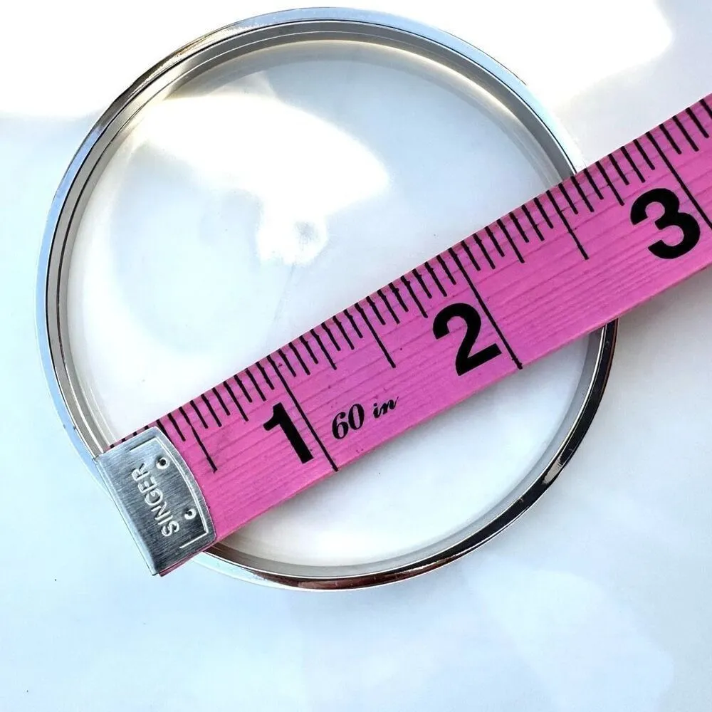 Silver tone rhinestone bangle bracelets - Image 8