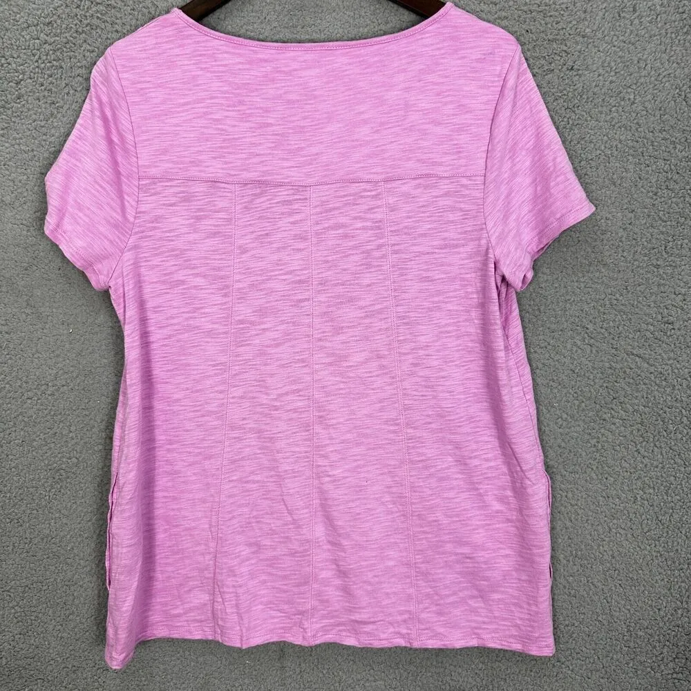 Chicos top women 1 medium purple the ultimate tee burnout pockets weekend layers - Image 8