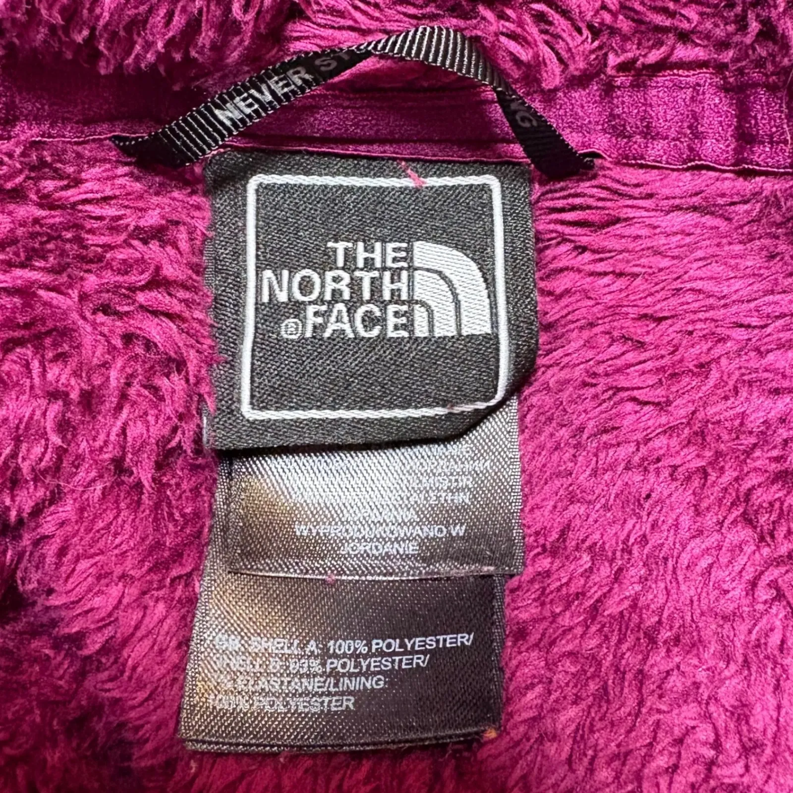 The North Face Osito Fleece Jacket Fuchsia Pink/Purple Womens Large Zip Cozy - Image 9