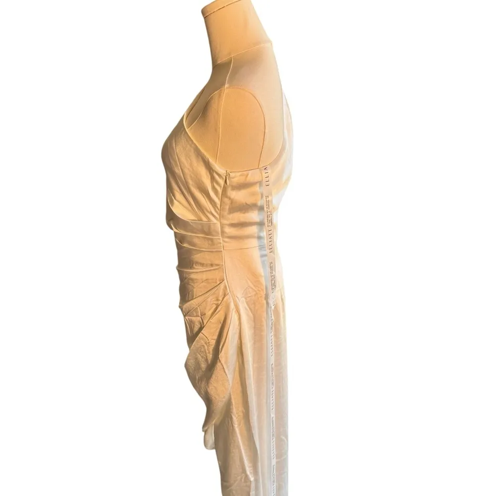 Elliatt x Revolve - NWT Cassini Elegant Ivory One-Shoulder Dress Sz S - Image 6