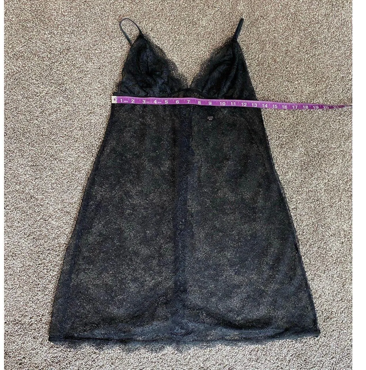 Sheer Black Lace Babydoll Slip – Size Medium - Image 3