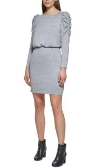 Jessica Howard Metallic Gathered Pouf Sleeve Blouson Dress Size 16W NWT $99 - Image 1