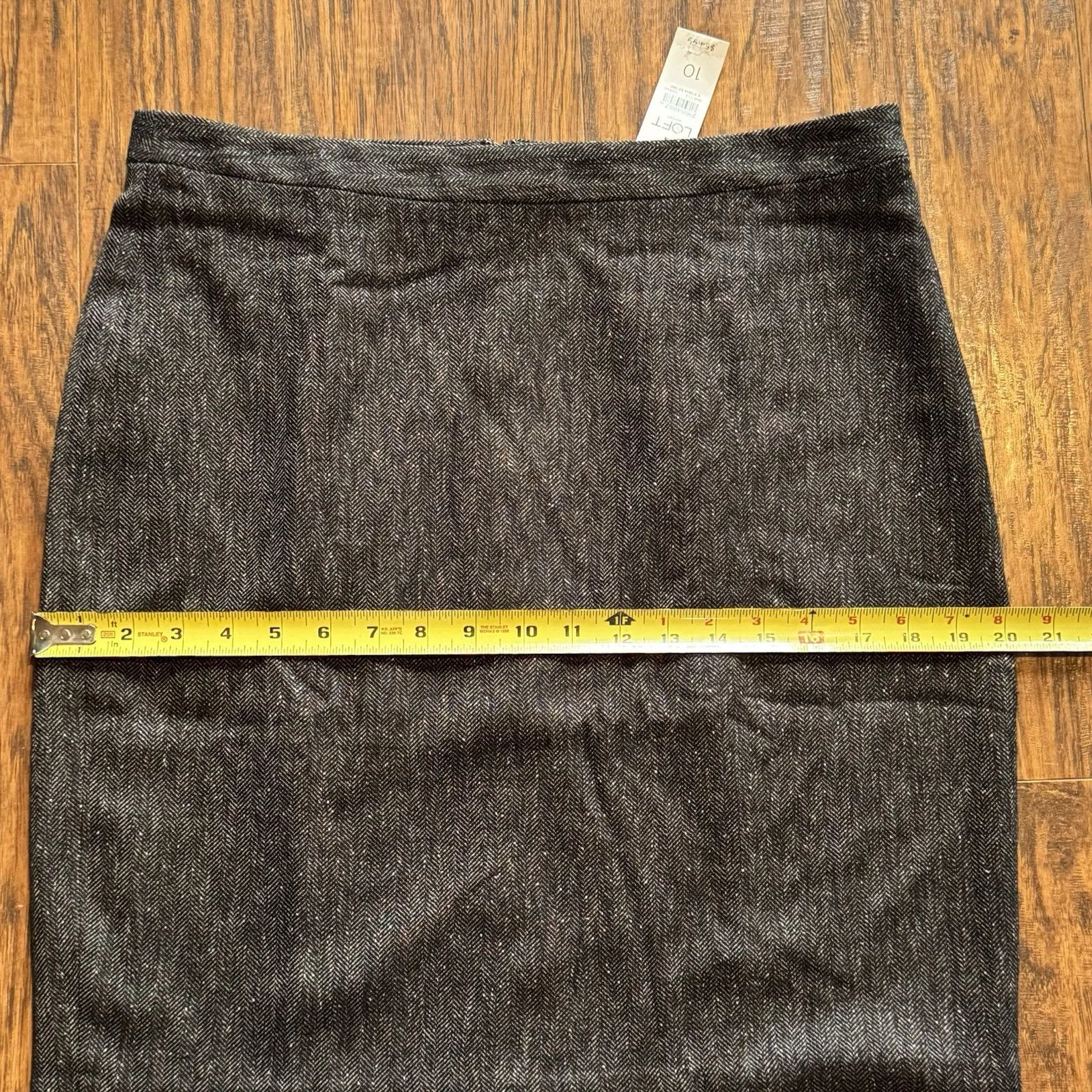 NWT Loft Pencil Skirt Womens Size 10 Brown Tweed Straight Lined NWT - Image 9