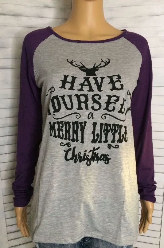 Christmas Jersey Shirt, XL Purple - Image 2