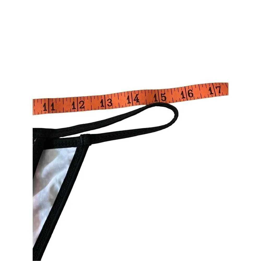 Nwot 2 Pc Padded String Bikini Set Swim Swimsuit Swimwear Stripes Boho Summer Bo Blue Size L - Image 14