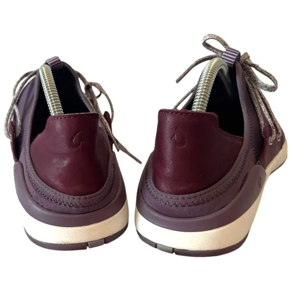 OluKai Miki Li' Mauve‎ Plum Womens sz 9.5 Leather Quick - Image 4